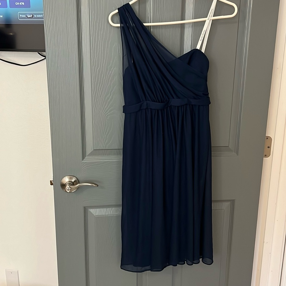 David’s Bridal navy blue gown 6